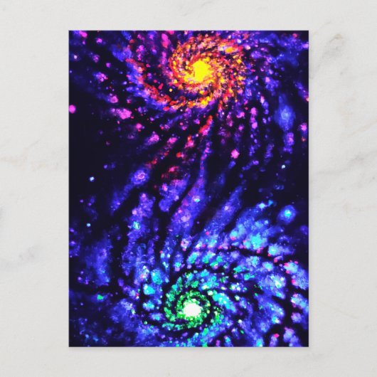 カラフル銀河系 ポストカード (正面)