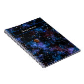 カラフル銀河系、星、惑星名 ノートブック (右側)