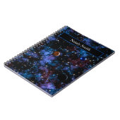 カラフル銀河系、星、惑星名 ノートブック (左側)