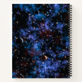カラフル銀河系、星、惑星名 ノートブック (裏面)