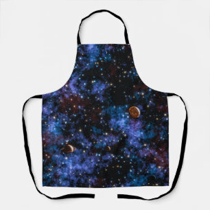 カラフル銀河系、星、惑星 エプロン