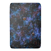 カラフル銀河系、星、惑星 バスマット (正面縦)