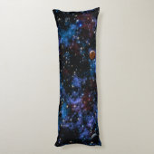 カラフル銀河系、星、惑星 ボディピロー (裏面 (縦))
