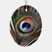 カラフル銅孔雀 セラミックオーナメント (右)