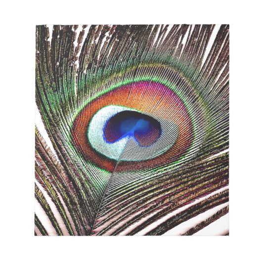 カラフル銅孔雀 ノートパッド (正面)