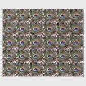 カラフル銅孔雀 ラッピングペーパー (フラット)