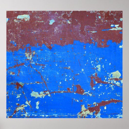 カラフル鋼錆：抽象芸術テクスチャ ポスター (正面)
