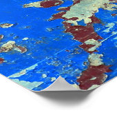 カラフル鋼錆：抽象芸術テクスチャ ポスター (角)