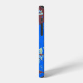 カラフル鋼錆：抽象芸術テクスチャ iPhoneケース (左側面)