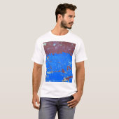カラフル鋼錆:抽象芸術テクスチャ Tシャツ (正面フル)