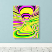 カラフル錯覚 キャンバスプリント (インサイチュ (ウッドフロア))