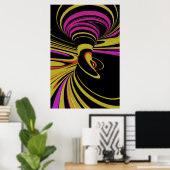 カラフル錯覚 ポスター (ホームオフィス)