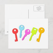 カラフル鍵 ポストカード (正面/裏面)
