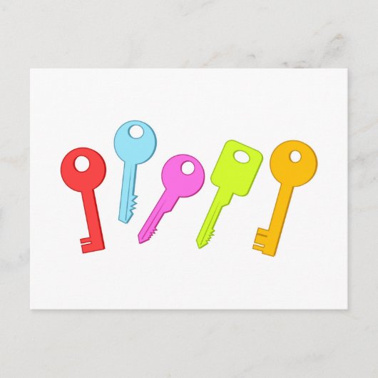 カラフル鍵 ポストカード (正面)