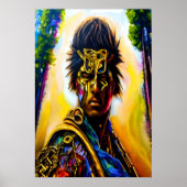 カラフル鎧 | AIアートポスター ポスター (正面)