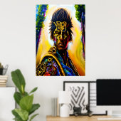 カラフル鎧 | AIアートポスター ポスター (ホームオフィス)