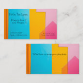 カラフル長方形の背景 名刺 (正面/裏面)