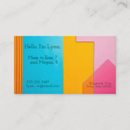 カラフル長方形の背景 名刺