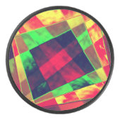 カラフル長方形 アイスホッケーパック (正面)