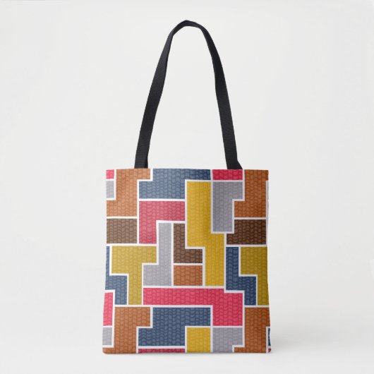 カラフル長方形 トートバッグ (正面)