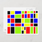 カラフル長方形 ポストカード (正面/裏面)