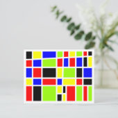 カラフル長方形 ポストカード (スタンド正面)