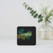 カラフル長方形(透明度) スクエア名刺 (スタンド正面)