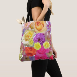 カラフル開花トート-鮮やかフローラバッグ トートバッグ