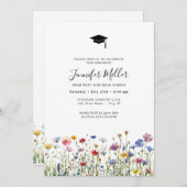 カラフル開花卒業式パーティーの写真 シーズンカード (正面/裏面)