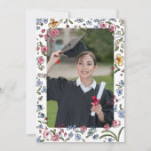 カラフル開花手描き卒業パーティー写真 シーズンカード (裏面)