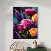 カラフル開花-鮮やかフローラ横 キャンバスプリント