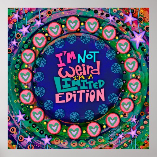 カラフル限定版風変わりでないおもしろい引用文 ポスター (正面)