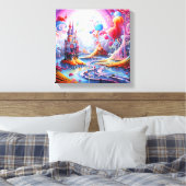 カラフル陸地 キャンバスプリント (インサイチュ (寝室))