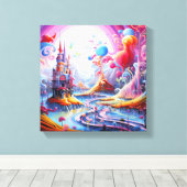 カラフル陸地 キャンバスプリント (インサイチュ (ウッドフロア))