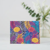 カラフル離れの花や模様 ポストカード (スタンド正面)