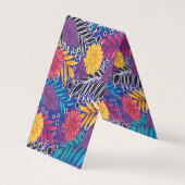 カラフル離れの花や模様 名刺 (正面)