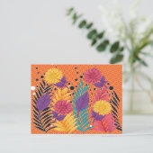 カラフル離れやの黒い背景 ポストカード (スタンド正面)