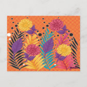 カラフル離れやの黒い背景 ポストカード (裏面)