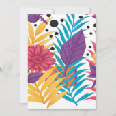 カラフル離れやの黒い背景 招待状 (正面)