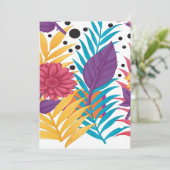 カラフル離れやの黒い背景 招待状 (スタンド正面)