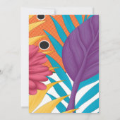 カラフル離れやの黒い背景 招待状 (裏面)