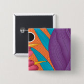 カラフル離れやの黒い背景 缶バッジ (正面&裏面)