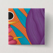 カラフル離れやの黒い背景 缶バッジ (正面)