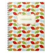 カラフル離れパーソナライズされたノート – 青 ノートブック (正面)