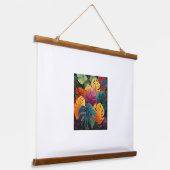 カラフル離れ木材トッピング壁タペストリー 吊り下げ型タペストリー (傾斜あり)