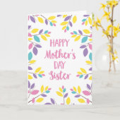 カラフル離れ母の日 カード (黄色い花)