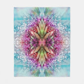 カラフル雨が降る フリースブランケット (正面)