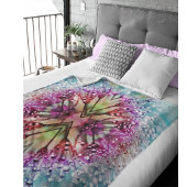 カラフル雨が降る フリースブランケット