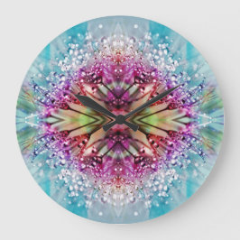 カラフル雨が降る ラージ壁時計