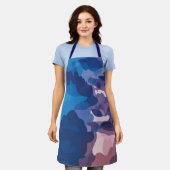 カラフル雷雲 エプロン (着用した状態)